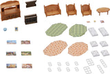 5716 Town House med vind - Dockhus och L5339 Country House Vardagsrum - Dockhusmöbler, 30 x 50 cm, 1 st (1 pack), tillverkad av plast
