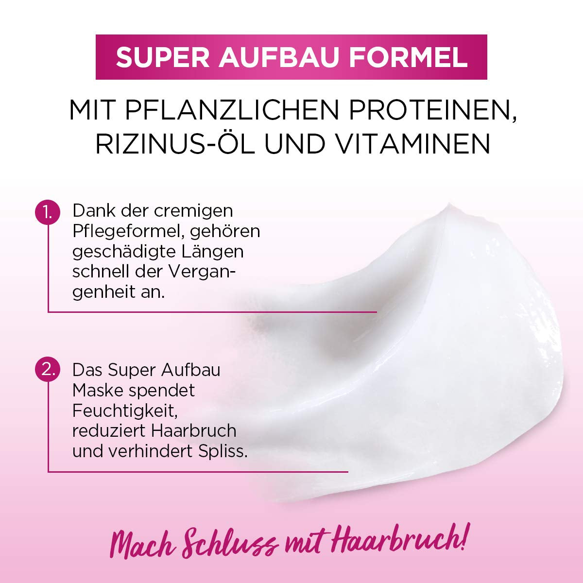 L'Oréal Paris Elvital Anti Split End Hårmask för långt, skadat hår, Intensiv sköljningsbehandling, Med vegetabiliska vitaminer och ricinolja, Dream Length Super Build-up Mask, 1 x 300 ml Naty Shop Hair Mask