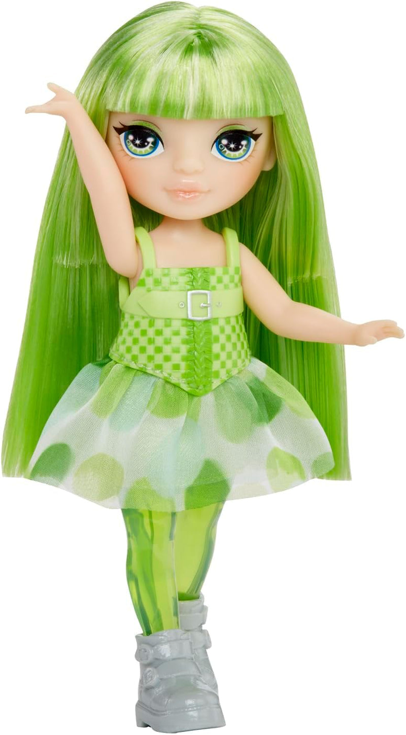 Rainbow High Littles Rainbow Fantasy Fairy and Pet - Emerald, Green - 14 cm ledad liten Fantasy Dragon Doll med utbytbara Fairy Wings, söt present till barn från 4 år och uppåt