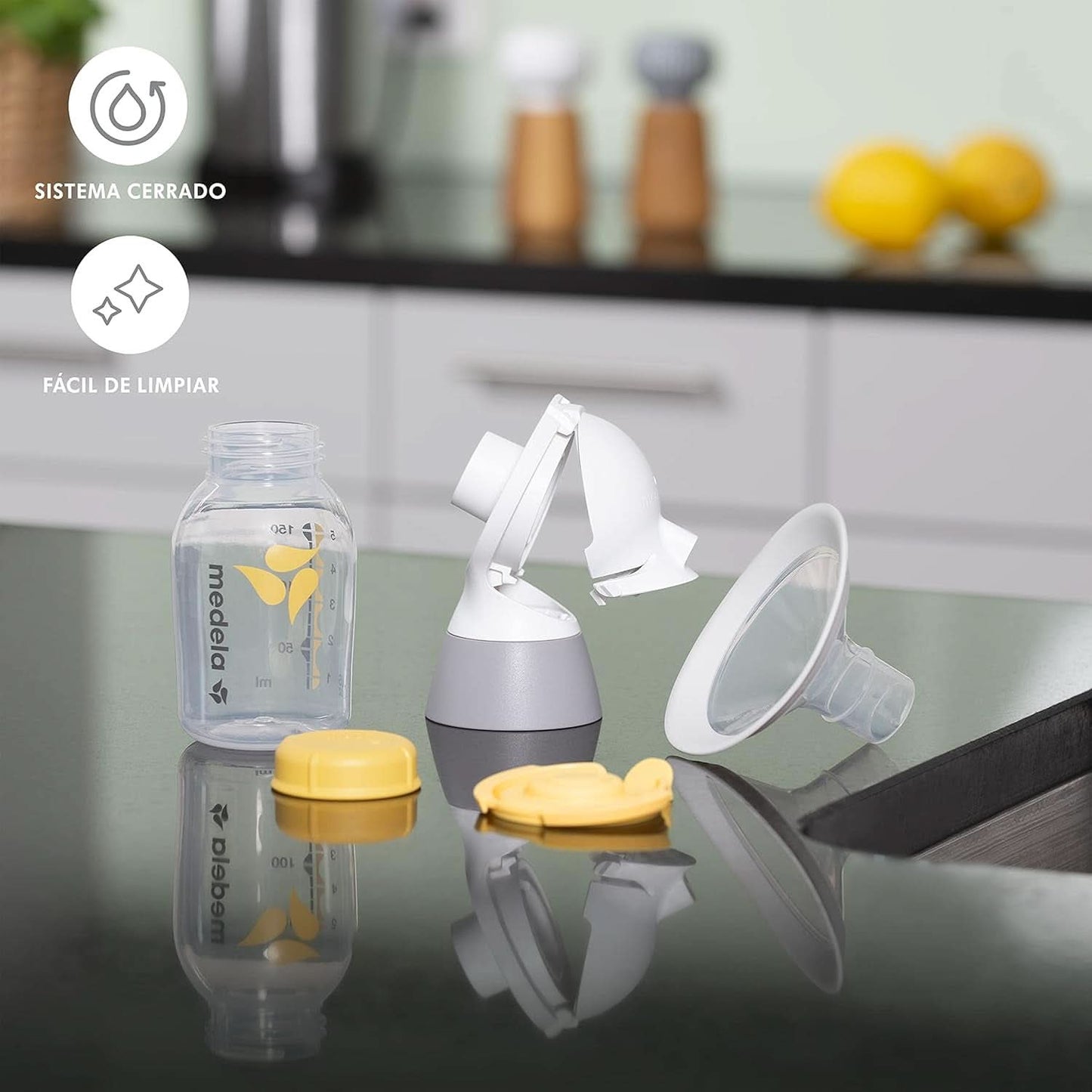 Medela Solo elektrisk bröstpump, med Personalfit Flex-tratt och 2-fas extraktionsteknik Tillbehör Mat och amning Bebe Naty Shop