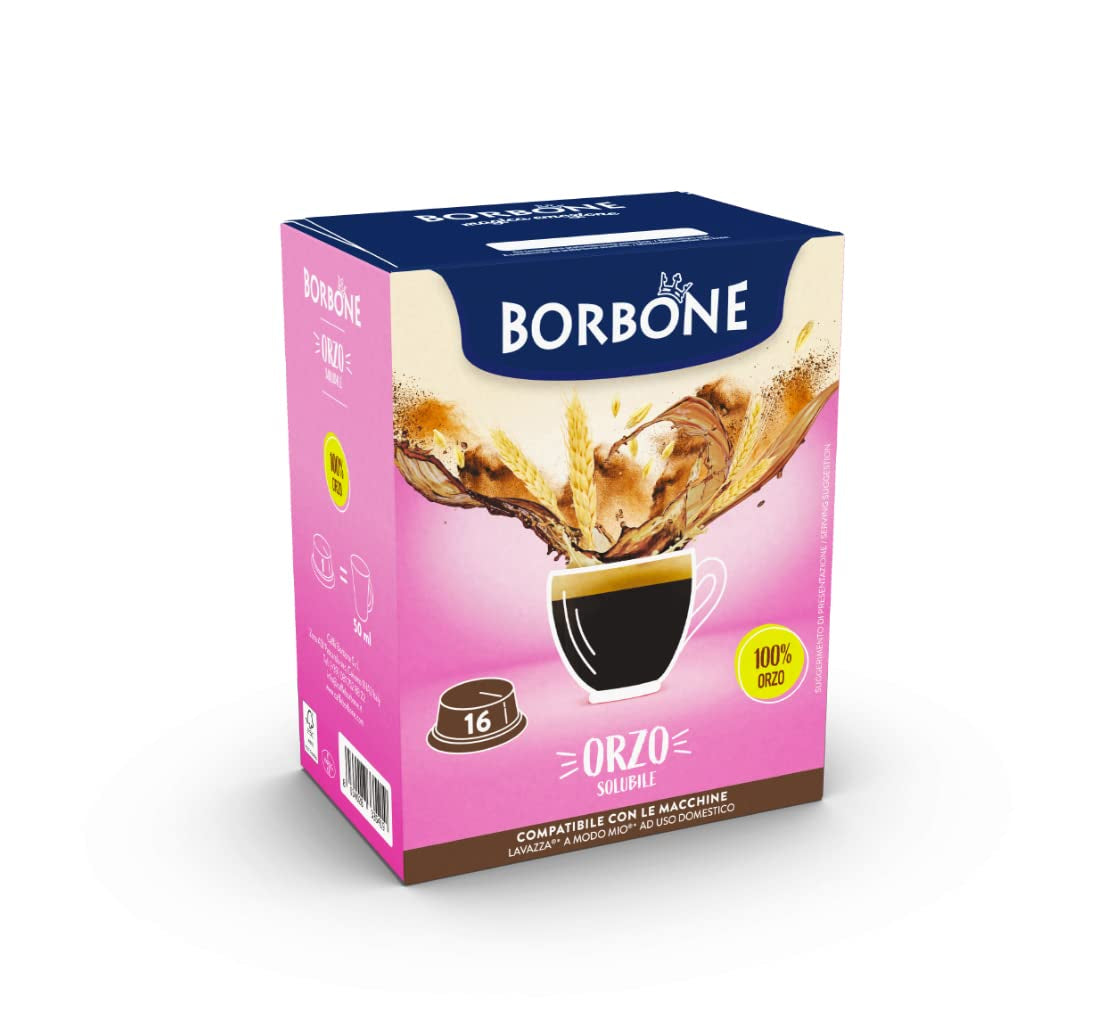 Caffè Borbone Malzkaffee - 96 Kapseln (6 Packungen mit 16 Stück) - Kompatibel med Lavazza A Modo Mio Haushalts-Espressomaschinen