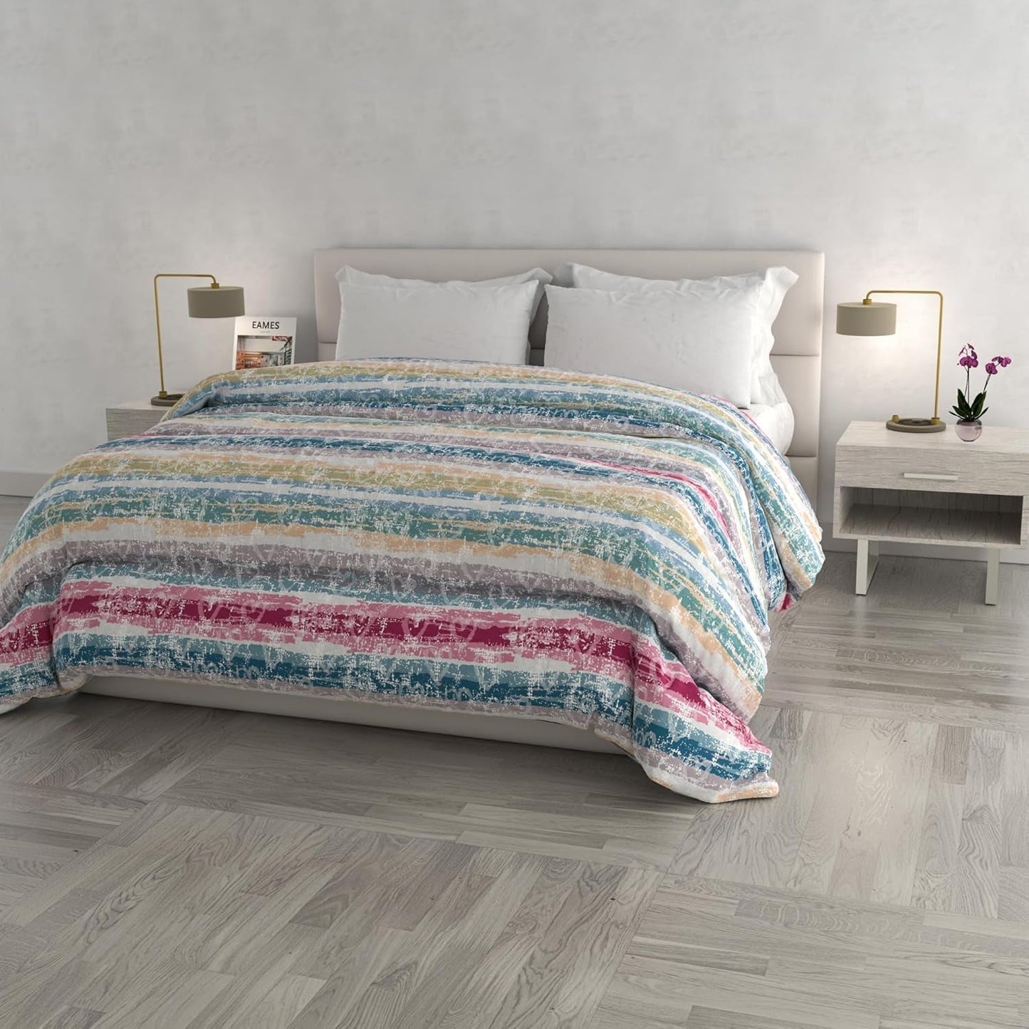 Fashionabla vintertäcke, Florence, 260X260Cm Täcken och täcken Naty Shop Lines of love 260X260Cm