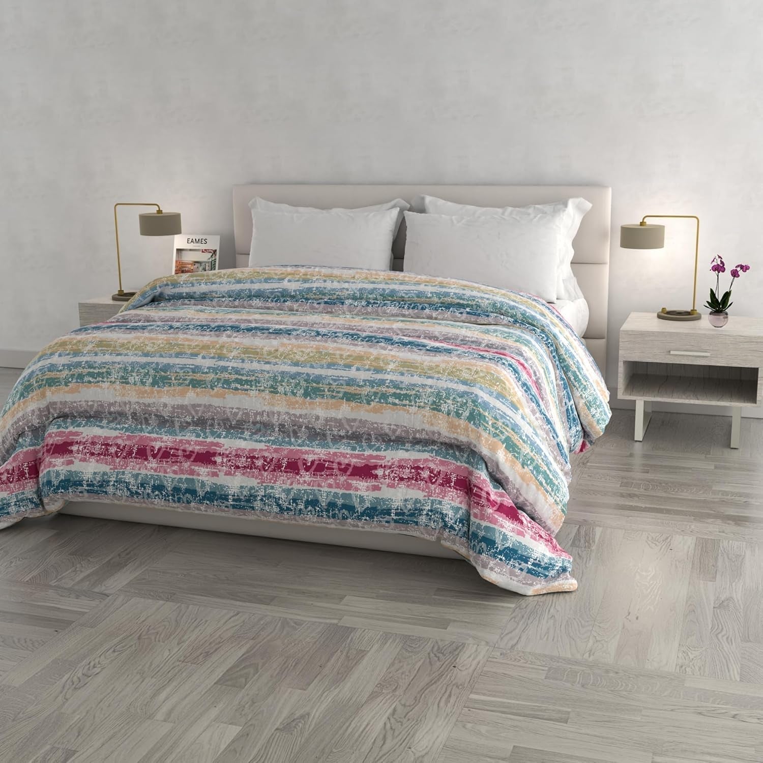 Fashionabla vintertäcke, Florence, 260X260Cm Täcken och täcken Naty Shop Lines of love 260X260Cm