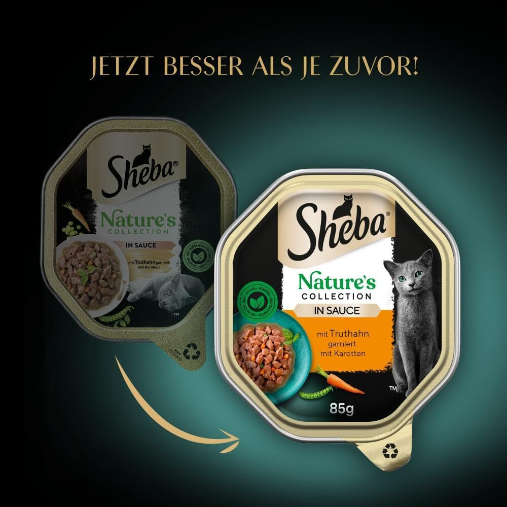 SHEBA Wet Cat Food, Nature's Collection i Turkietsås, 2 x 11 x 85g