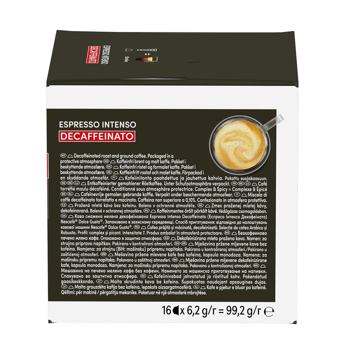 Nescafé Dolce Gusto Café Dolce Gusto Espresso Intenso Desc. | Nestle Pack 3 Kisten Mit 18 Kapseln,Die Jewells 16 Einheit(3er Pack)