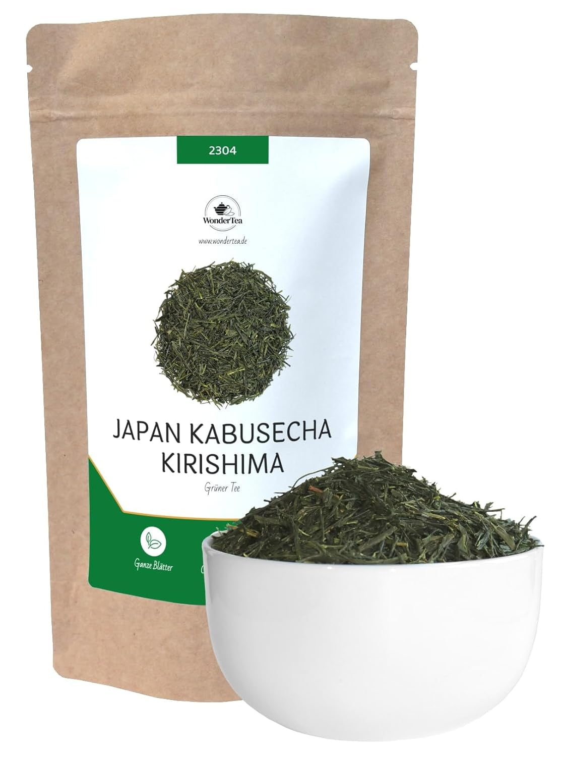 Japanskt Kabusecha Kirishima grönt te, japanskt Kabuse Sencha, Premium löst grönt te, inga tillsatta smaker | Wondertea japanskt grönt te Kabusecha (50 g)