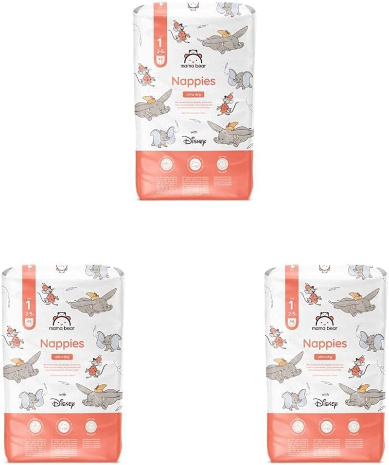 Amazon Märke: Mama Bear Disney Ultra Dry blöjor, storlek 3 (4-9 kg) - Månadslåda, vit, 172 count (2 förpackningar om 86)