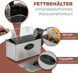 Bomann® oljefritös, 3L kapacitet, Cool Zone Technology och avlopp, 2000 W hushållsapparater Naty Shop