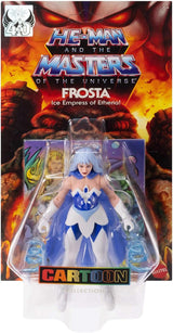Masters of the Universe Origins Action Figure Cartoon Collection Frosta, cirka 14 cm lång, från 1980-talets TV-serie, prinsessa av makt med iskraft, detaljerad design och cape, JBM87 Actionfigurer Naty Shop
