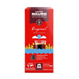 Caffè Mauro Torrefazione Kaffeekapseln Espresso Original, Intensität 10/10-50 Kapsel aus Aluminium - Kompatibel med Nespresso* Haushalts-Espressomaschinen - Hergestellt i Italien