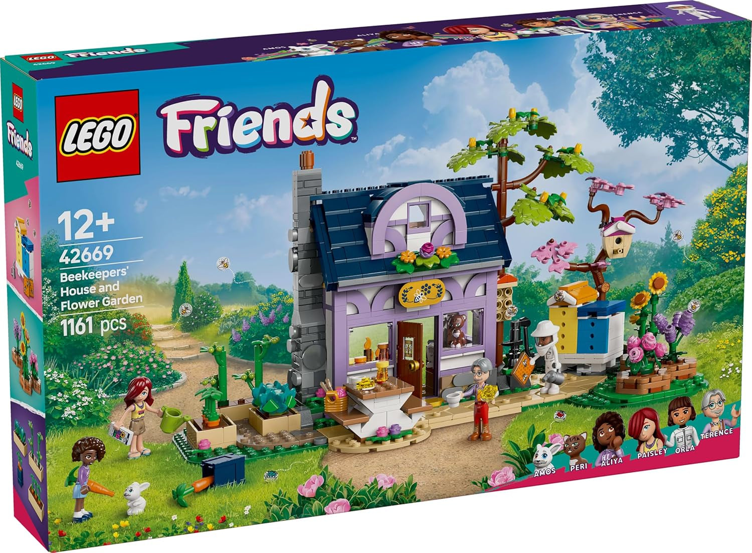 LEGO Friends Hus och Blomsterträdgård Biodlaren Byggset Naturlekset Present för flickor 12+ Byggbart modellset 4 minifigurer och djurfigurer Katt och kanin 42669 Byggset Besuche den LEGO-Store