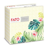 Fato - Torra pappersservetter, airlaid, textileffekt, paket med 50 servetter, 40X40 vikta i 4-format, Tropicana Decor