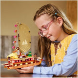 LEGO Ç€ Disney Moana 2: Moana's Adventure Raft - Leksaksbåt med segel, löstagbart däck, lägereld och 3 minidockor inklusive Loto och Moni - Present för tjejer 6+ och fans - 43270 Byggset Beuche den LEGO-Store
