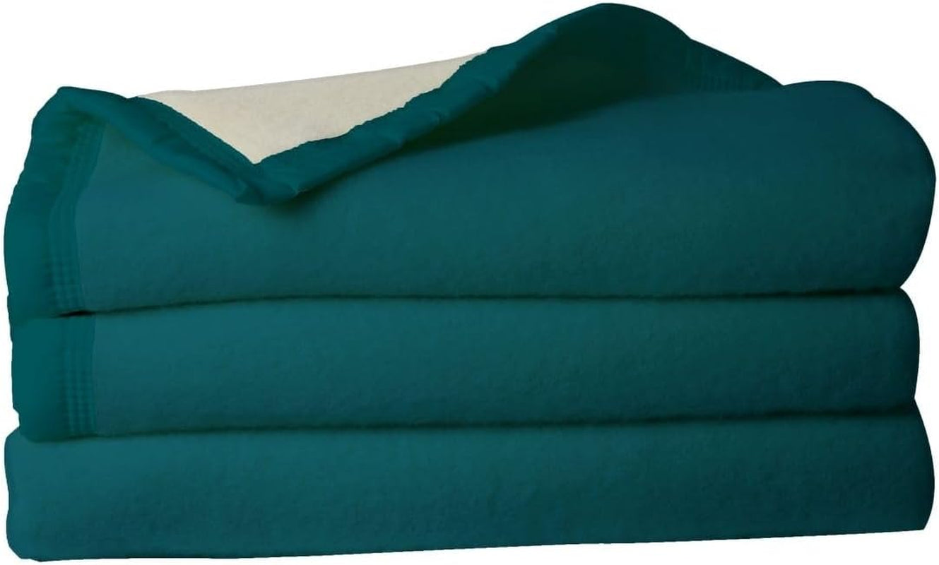 Toison D'Or Volta Woolmark Wool Filt, 240cm X 260cm, Peacock Size, Queen (UK. Standard) Täcken & täcken Naty Shop Standardtitel