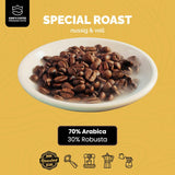 KING'S COFFEE - SPECIALROSTA - 1 kg Barista Premium Espressobönor - Kaffe med låg syrahalt - Liten satsrostning i Italien - Den finaste Arabica-Robusta-blandningen för helautomatiska och portafiltermaskiner