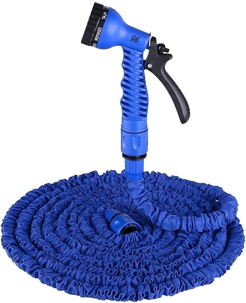 60 m utdragbar trädgårdsslang med 7 funktioner för vattentät rengöring