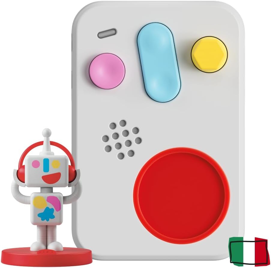 + Interaktiv berättare för barn med ljudinnehåll från 0 till 10 år, ljudbox med ljudfigur -Mig, nattljus, sömnrutin, musikaliskt inlärningsspel, italiensk version Jucarii Bebe Naty Shop Standardtitel