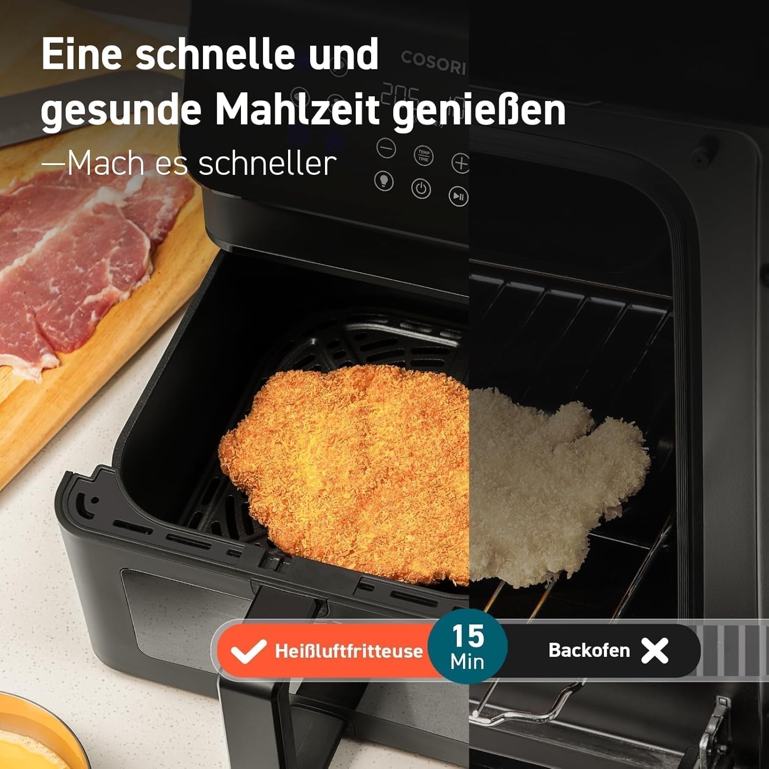 COSORI Hot Air Fryer Airfryer, 12-I-1 Air Fryer XXL 6,2L, Hot Air Fryer med utsiktsfönster och omrörningspåminnelse, 80 recept Hushållsapparater Naty Shop