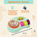 B. leksaker - Barnleksak för barnstol - Sugkoppsleksak med musik, ljus, ljud - Sensorisk leksak - Motorisk leksak för barn - från 6 månader - Whirly Pop Baby Toys Naty Shop