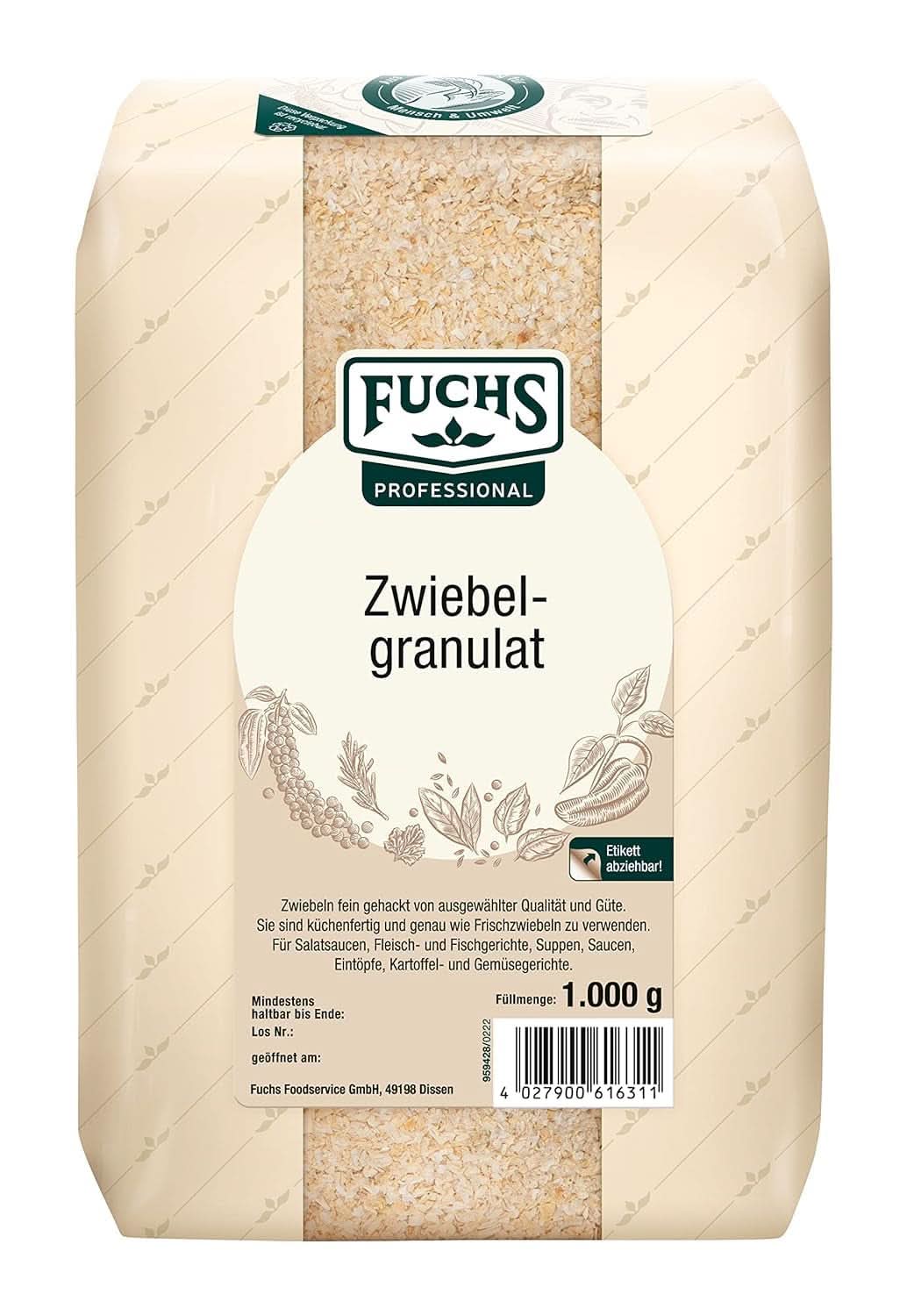 Fuchs Professional lökgranulat, 1 Kg Kryddor Naty Shop