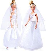 Simba 105733414 - Steffi Love Bröllopsklänning, Blandade 2 Designs, Endast ett föremål tillhandahålls, Docka i en vacker brudklänning, 29cm, Ålder 3+