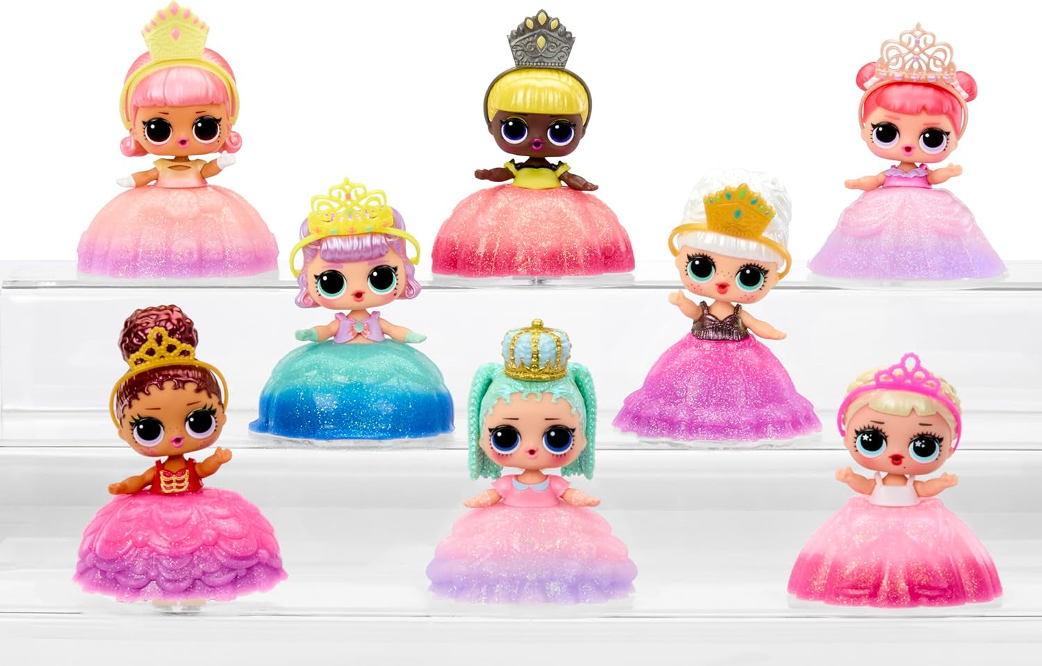 LOL Överraskning! Princess Tots - Innehåller 1 docka, pansarförpackning, 2 färger för att skapa en prinsessklänning, 8 dockor att samla in