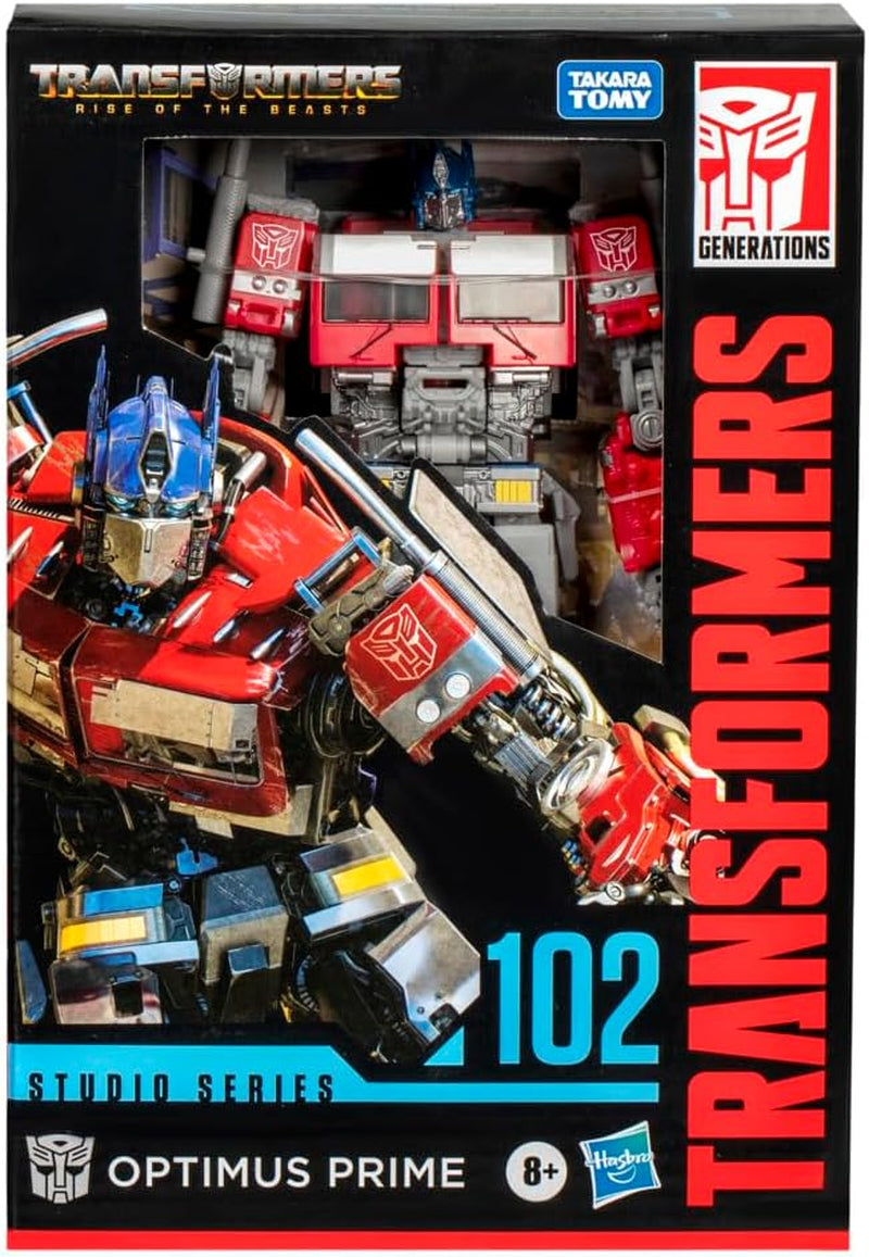 Transformers Studio Series Voyager Class Rise of the Beasts 102 Optimus Prime Actionfigur Röd Vit Blå Actionfigurer Naty Shop