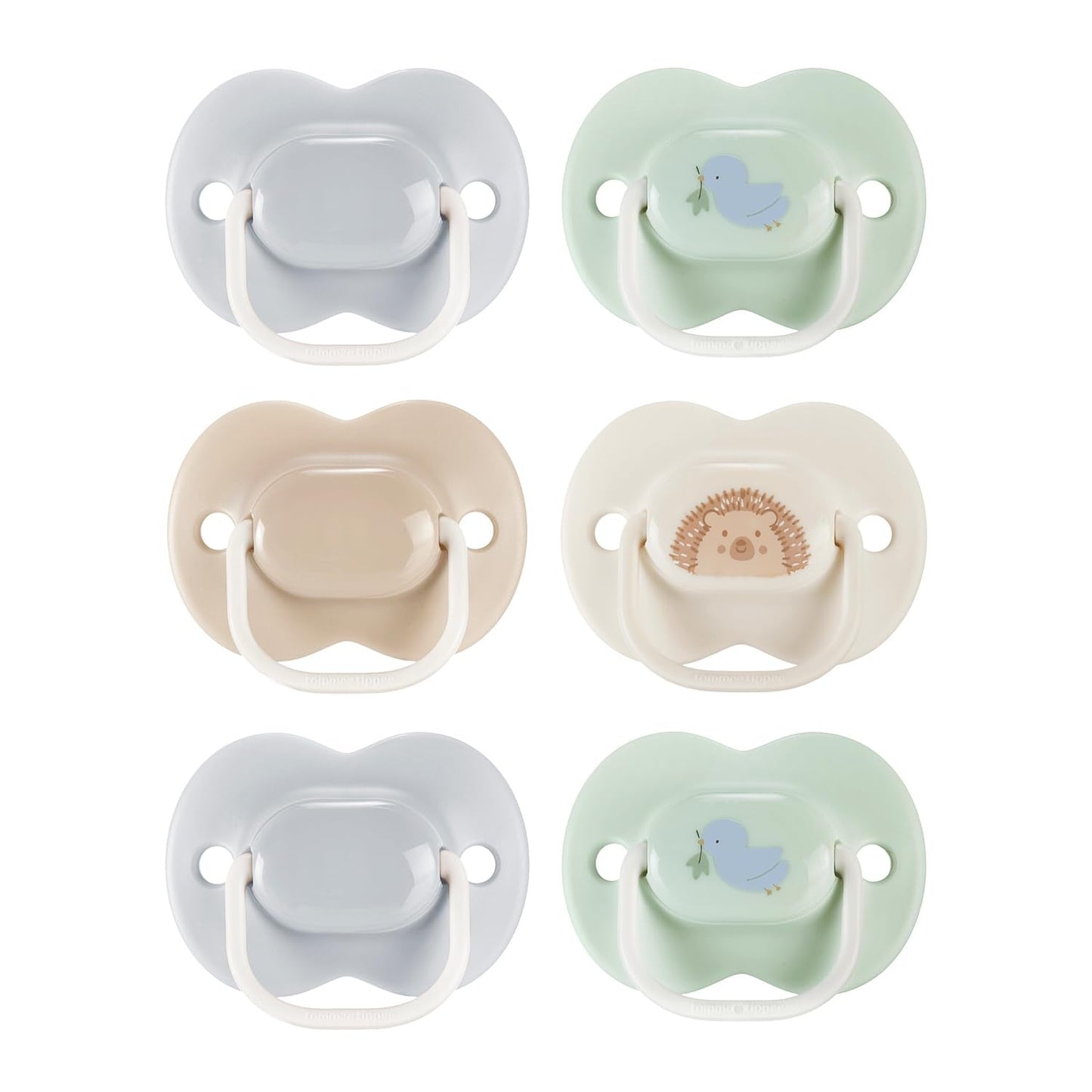 Tommee Tippee Anytime-nappar, 0-6 månader, paket med 6 symmetriska nappar, BPA-fri