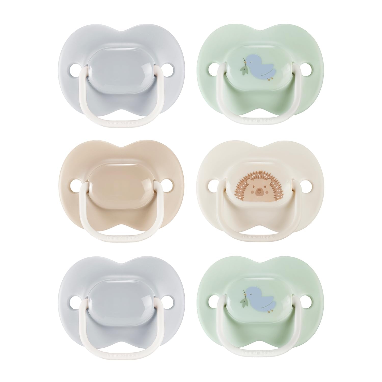 Tommee Tippee Anytime-nappar, 0-6 månader, paket med 6 symmetriska nappar, BPA-fri