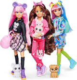 Simba 105953975 - Kawaii Hi Dress-Up Lucy Doll (26cm) - Ledad frisörmodedocka, långhårig kanindocka och tillbehörsleksak för 4 år och uppåt