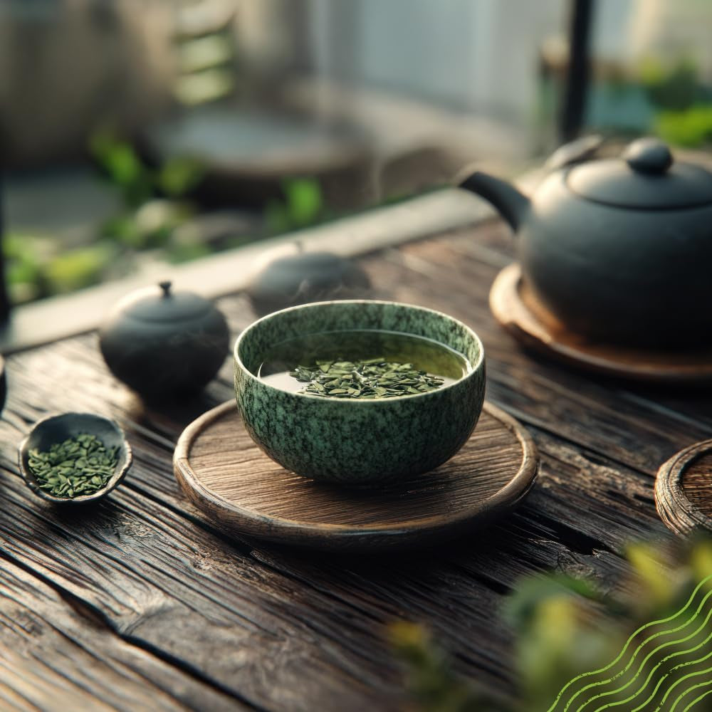 Naturalebio japanskt Sencha-te - 200 g Ekologiskt grönt te - 100% rent och naturligt Sencha-grönt te - lösa blad från första skörden - ekologisk produkt odlad i Japan