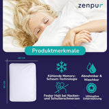 Set med 2 kuddar för nackstöd 40X60-13Cm - Ergonomisk sovkudde för nacke och axlar, Oeko-Tex certifierade cervikala ortopediska kuddar Naty Shop