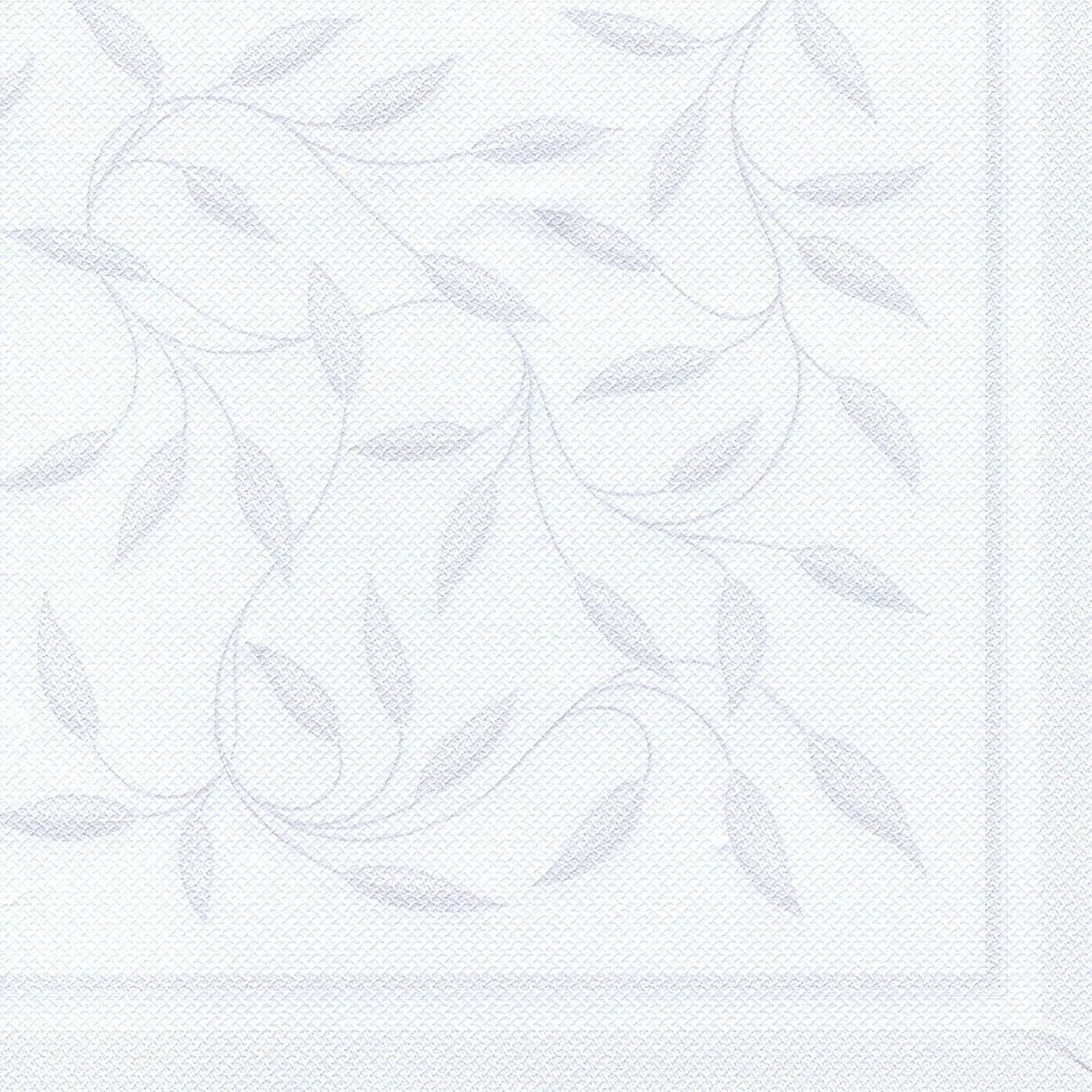 Papstar, 50 servetter "ROYAL Collection" 1/4-faldig 40 Cm X 40 Cm Vit "New Mediterranean", #11652