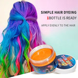 Temporary Green Hair Dye - Hårfärgsvax, hårton för män kvinnor, naturligt hårpomada, Color Clip Hårfärgningsvax för Crazy Party Hårfärg (4,23 oz, Grön) Naty Shop Hårfärgning