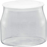 Rommelsbacher JG 1 ersättningsburk för yoghurt- och gräddostmaskin JG 80-1,2 liter med lock (förpackning om 2) Naty Shop Matförvaringslådor klar/vit 1 st (förpackning om 1)