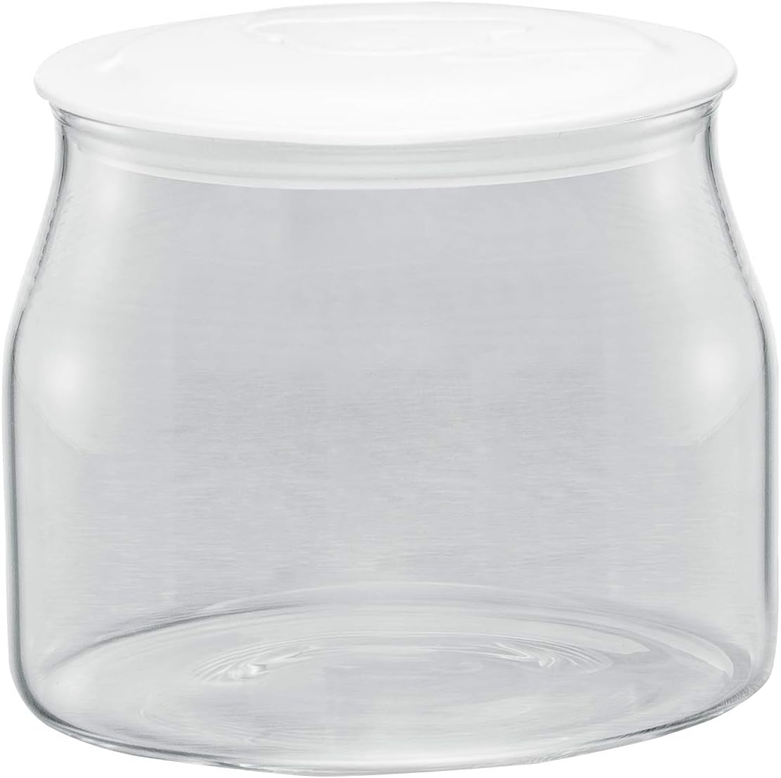 Rommelsbacher JG 1 ersättningsburk för yoghurt- och gräddostmaskin JG 80-1,2 liter med lock (förpackning om 2) Naty Shop Matförvaringslådor klar/vit 1 st (förpackning om 1)