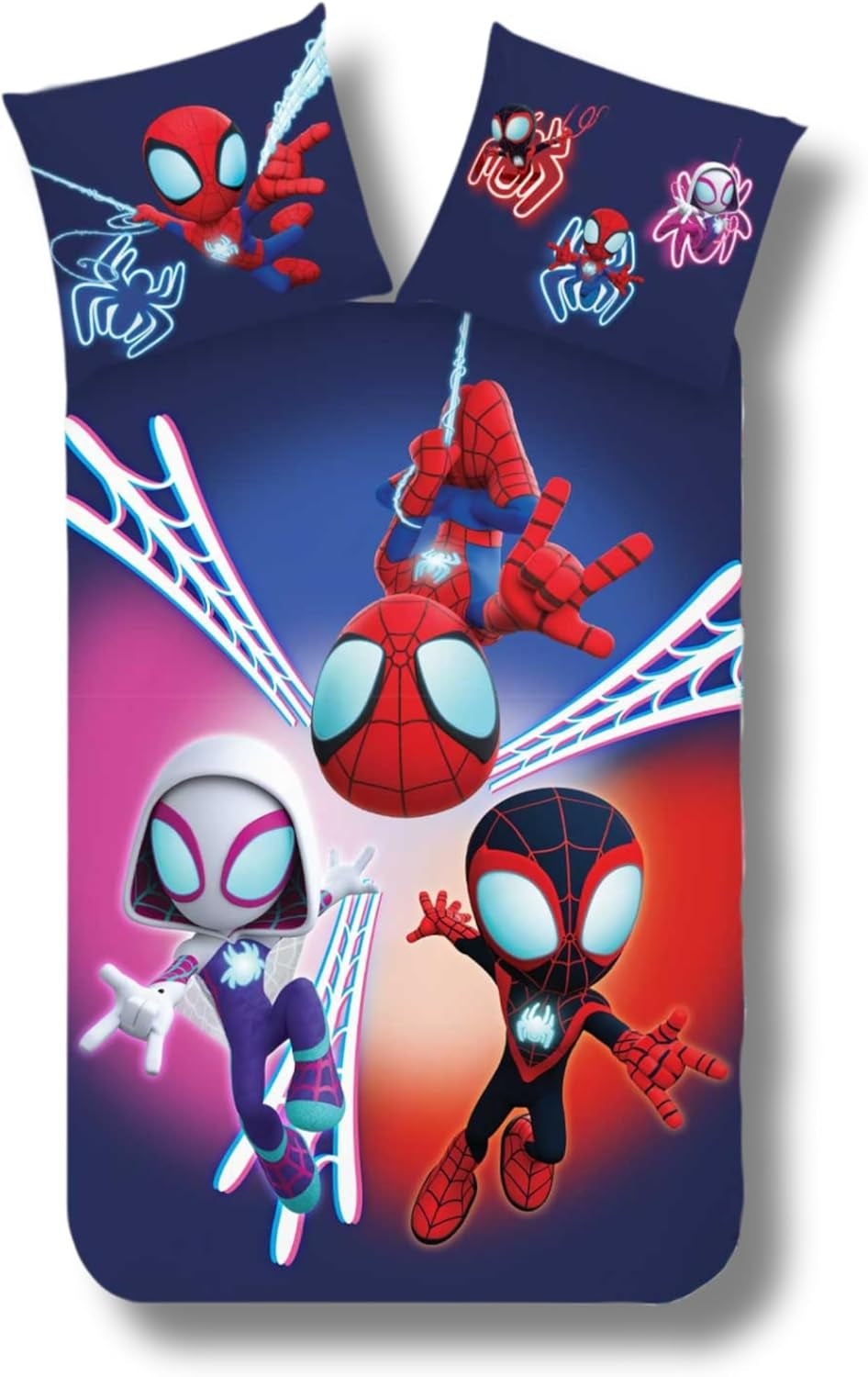 Barnsängkläder för flickor och pojkar Tecknad 100 % bomullssängkläder - Barn Naty Shop Spidey