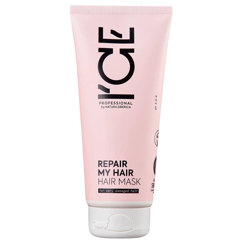 ICE Professional av Natura Siberica Repair My Hair Mask - Intensiv reparationsmask för skadat hår - Med sibirisk ceder och PRO-keratin - 200 ml Naty Shop Colored Hair Mask 200 Ml (1 förpackning)