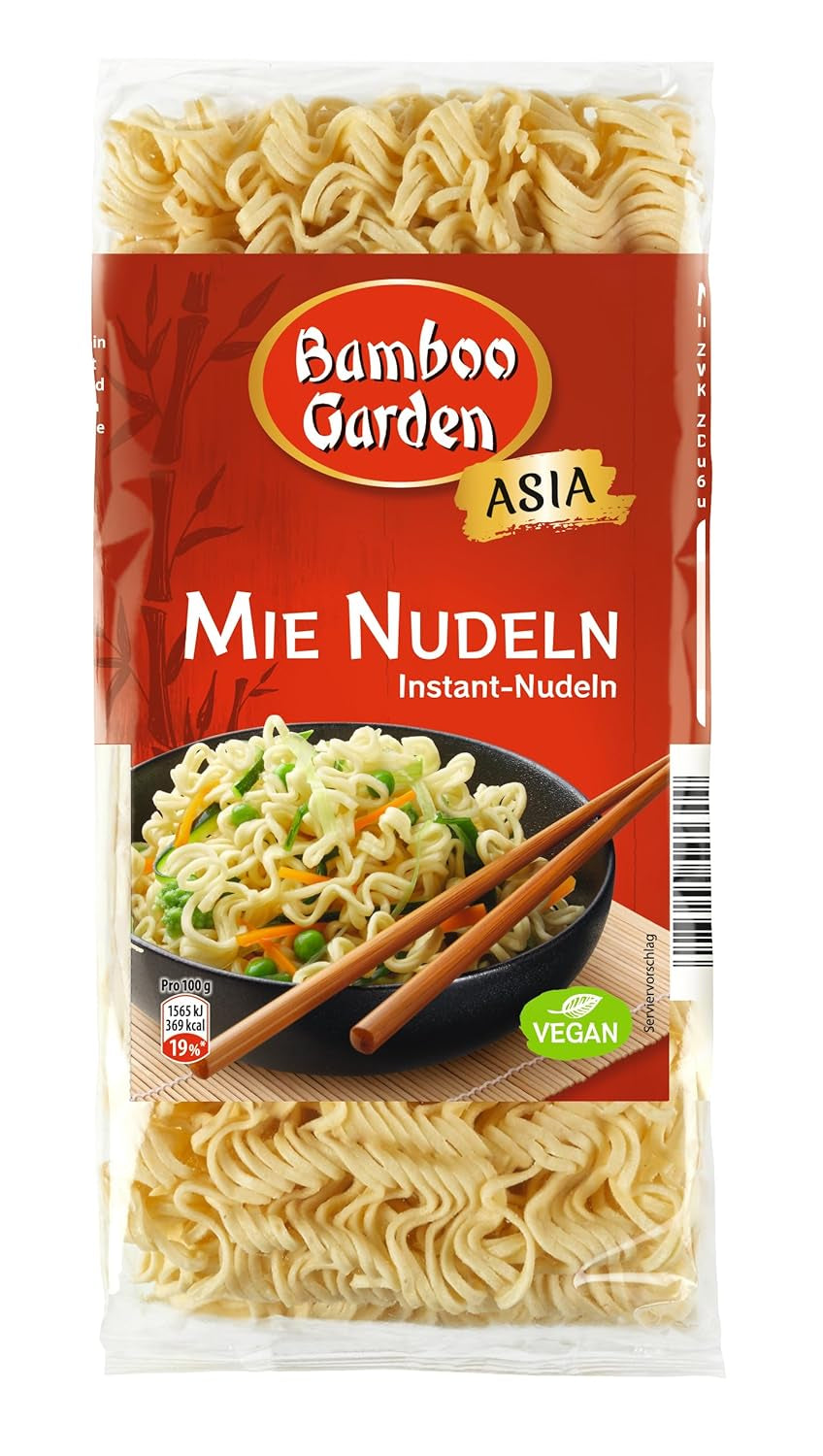 Bamboo Garden - Mie Nudlar | Snabbnudlar för det asiatiska köket | Idealisk för wokrätter eller soppor Veganer | 250g påse