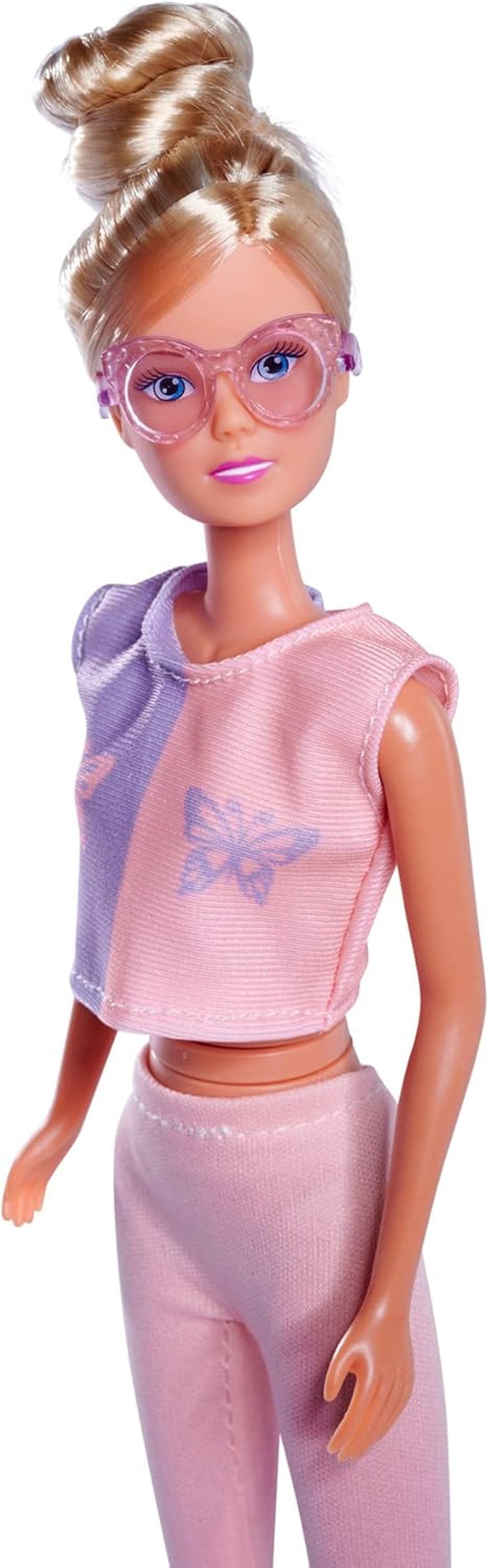 Simba 105733619 - Steffi Love Hula Hoop, leksaksdocka med sportoutfit, Hula Hoop och mekanisk funktion, 29 cm, åldrar 3+