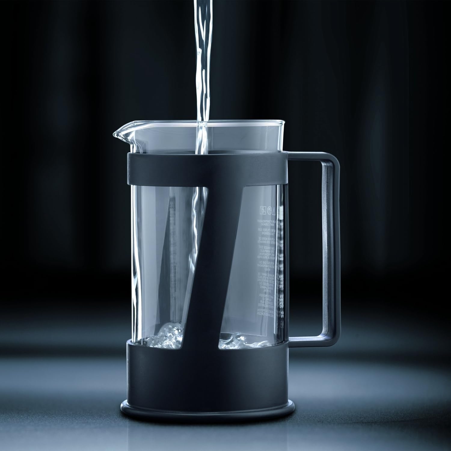 Bodum CREMA kaffebryggare (French Press-system, permanent filter i rostfritt stål, säkerhetslock, 0,5 liter) svart