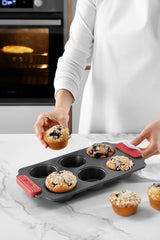 Lékué Muffin-Backform, Antihaftbeschichte, Metall, 6 Mulden formar och bakplåtar Naty Shop