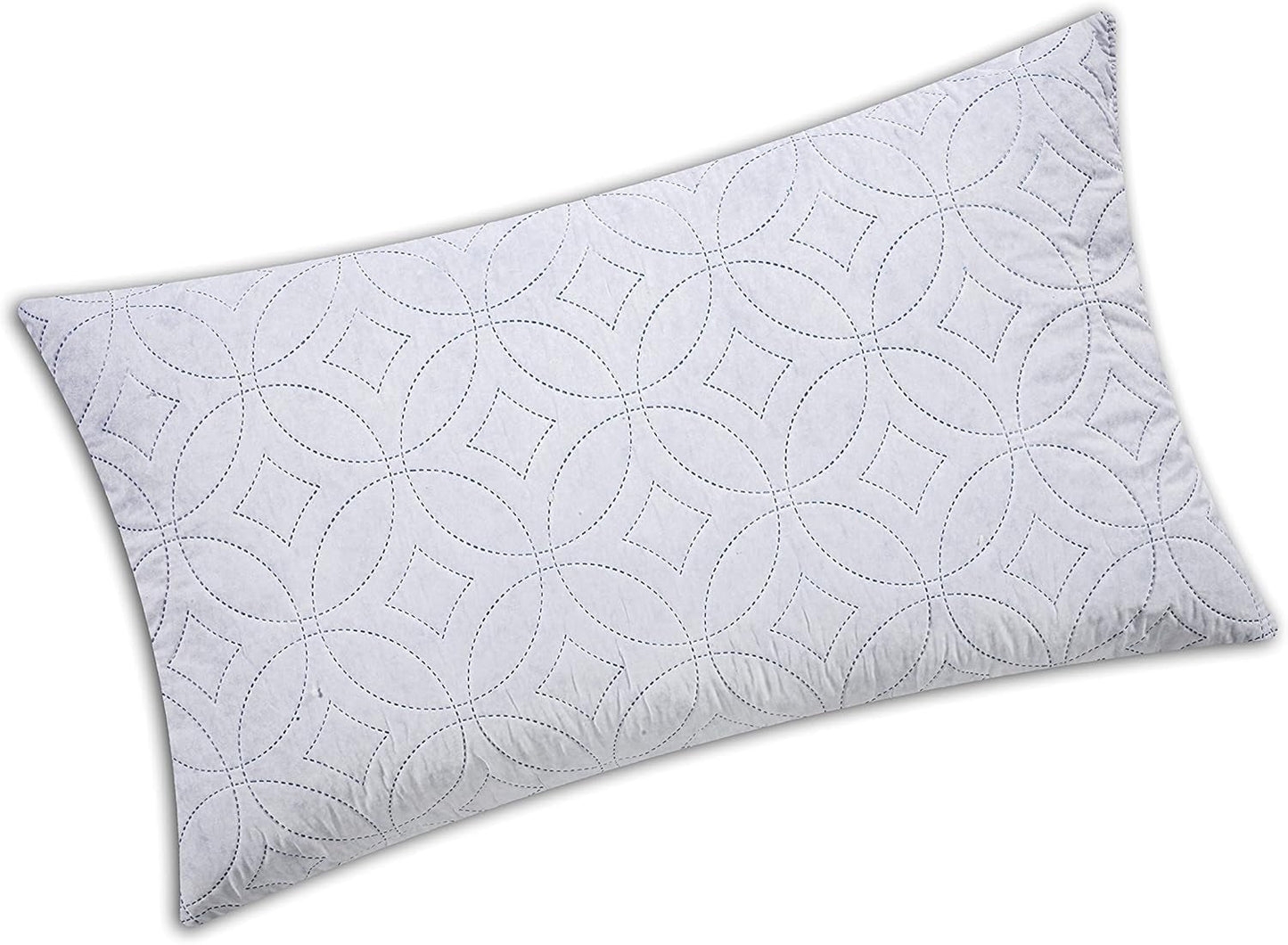 V.I.P. Mycket viktig kudde V.I.P. Memory Flake Kudde Vit Kudde 45 X 75 cm Polyester Quiltat överdrag Super Andas Mjuk Made in Italy Naty Shop Standardkuddar