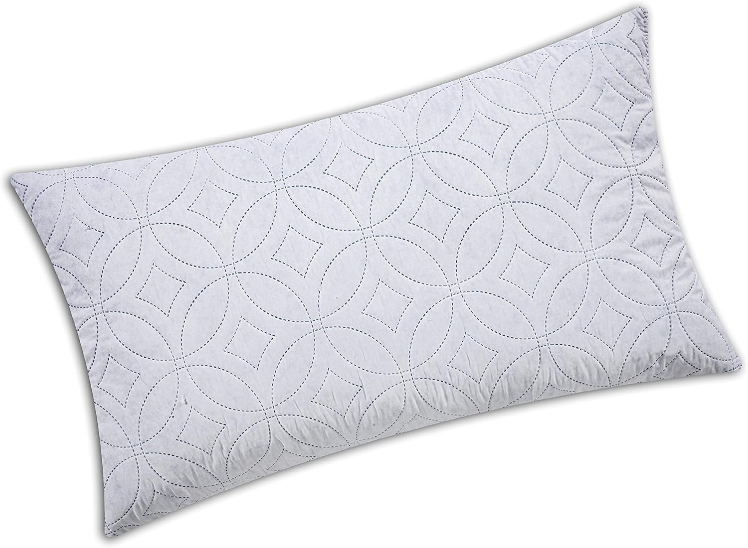 V.I.P. Mycket viktig kudde V.I.P. Memory Flake Kudde Vit Kudde 45 X 75 cm Polyester Quiltat överdrag Super Andas Mjuk Made in Italy Naty Shop Standardkuddar