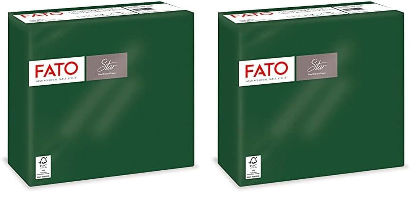 - Mjukhet och mjukhet Engångspappersdukar 40-pack vävnader Storlek 38X38 4-vikt 2-lagers skogsgrönt 100 % rent cellulosapapper Fsc-certifierat (2-pack)