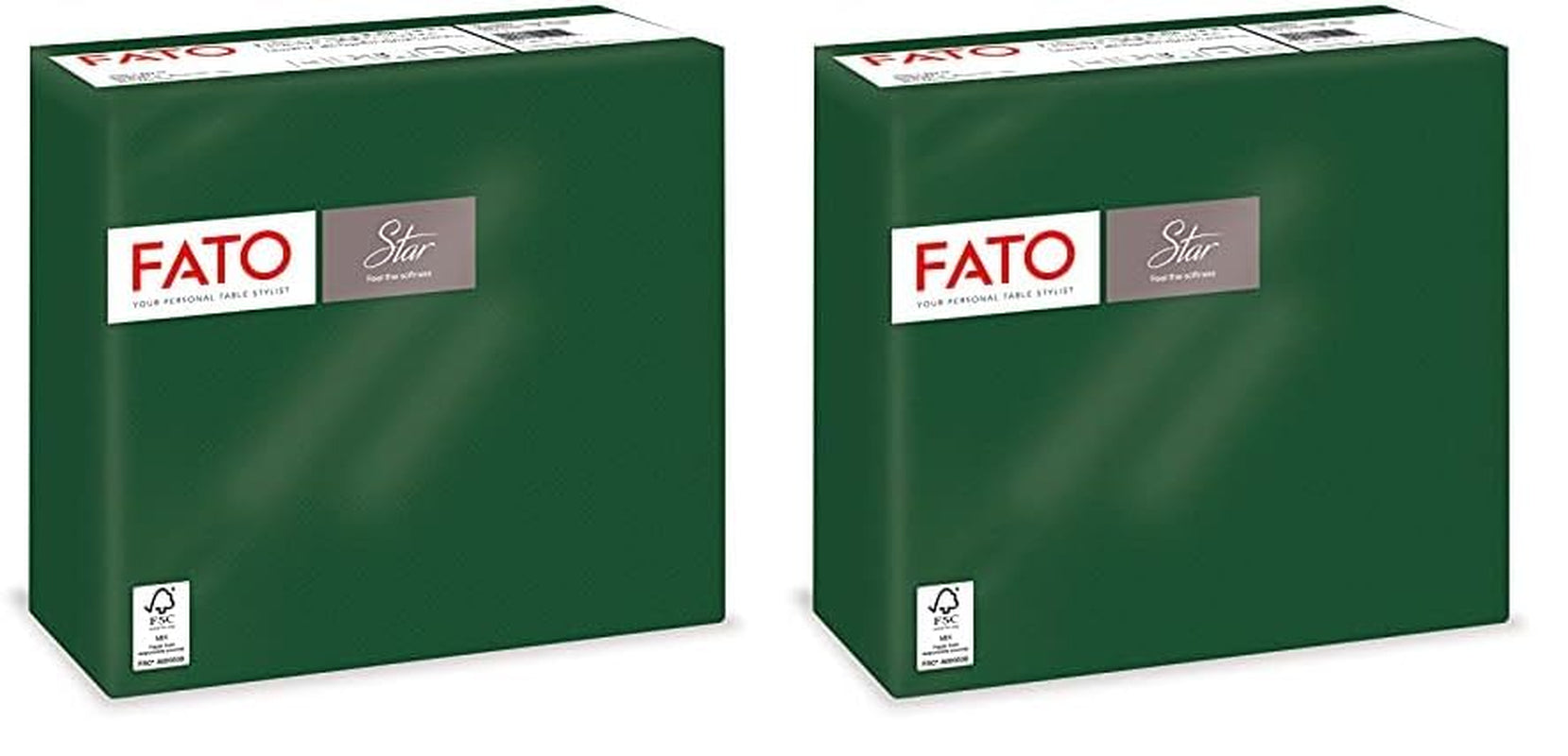 - Mjukhet och mjukhet Engångspappersdukar 40-pack vävnader Storlek 38X38 4-vikt 2-lagers skogsgrönt 100 % rent cellulosapapper Fsc-certifierat (2-pack)