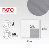 , Engångspappersservetter, idealiska för vardagliga luncher och bufféer, paket med 50 servetter, storlek 33X33, vikta i 4, 2 lager, grått, 100 % rent cellulosapapper, Fsc-certifierat