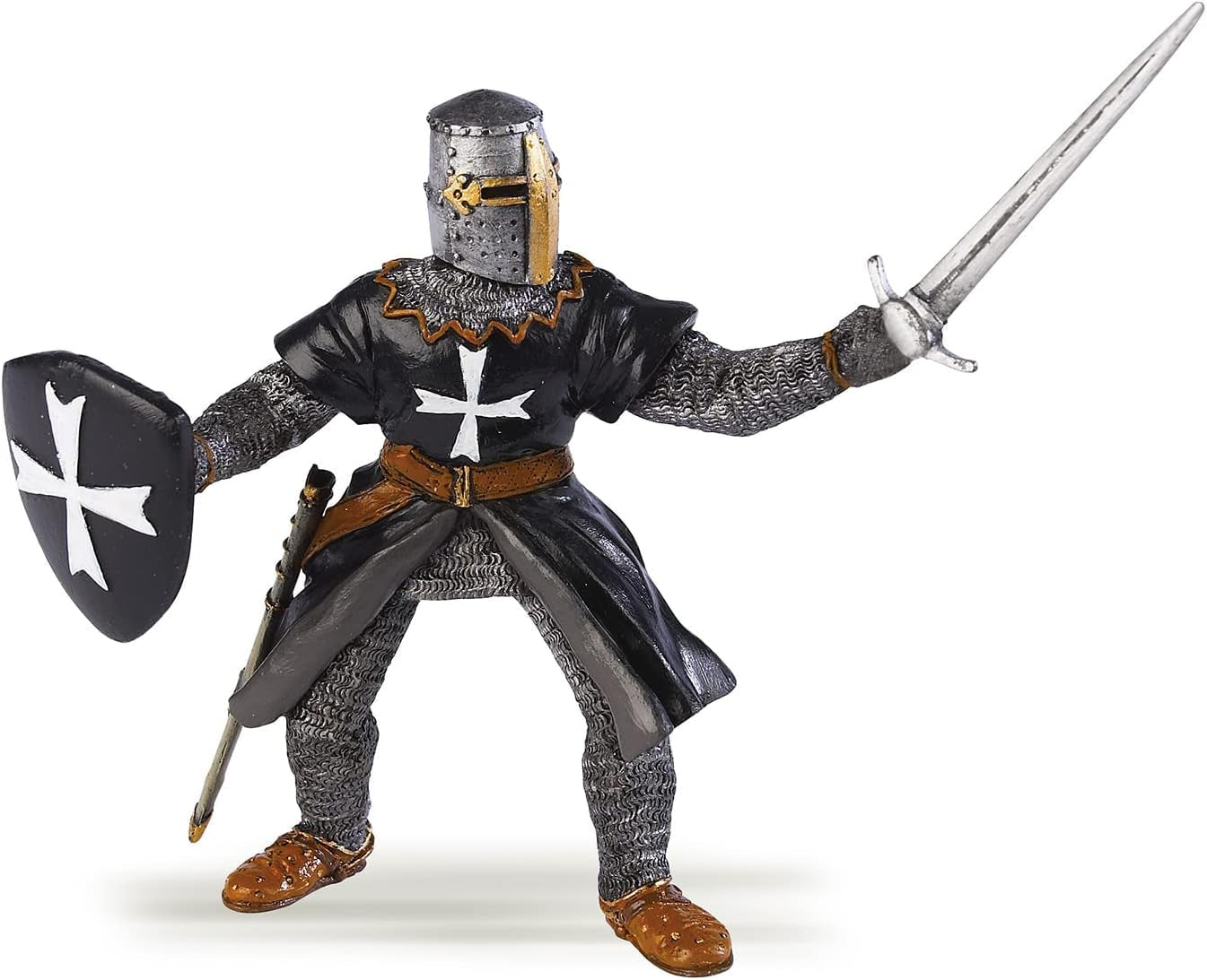 Papo -Handmålade - Figurer -Medeltida-Fantasi - Johannesriddare med svärd-39938-Samlarobjekt-För barn - Passar pojkar och flickor - Från 3 år Actionfigurer Naty Shop Standardtitel