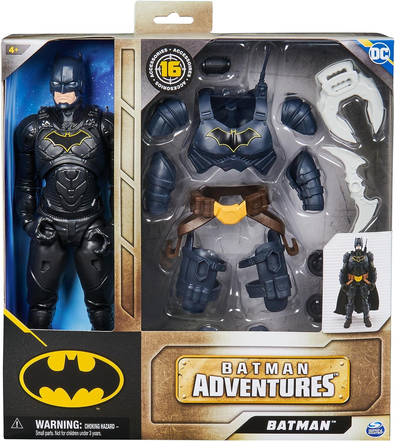 DC Batman Adventures Actionfigur, 30 Cm - Med 16 utrustningar och fullt rörlig för spännande äventyr och actionfyllda stunts, leksak för barn från 3 år och uppåt Actionfigurer Naty Shop