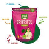 Bio Erythritol, naturligt sötningsmedel, ekologiskt, lågt glykemiskt index, 500 gram sötningsmedel Naty Shop